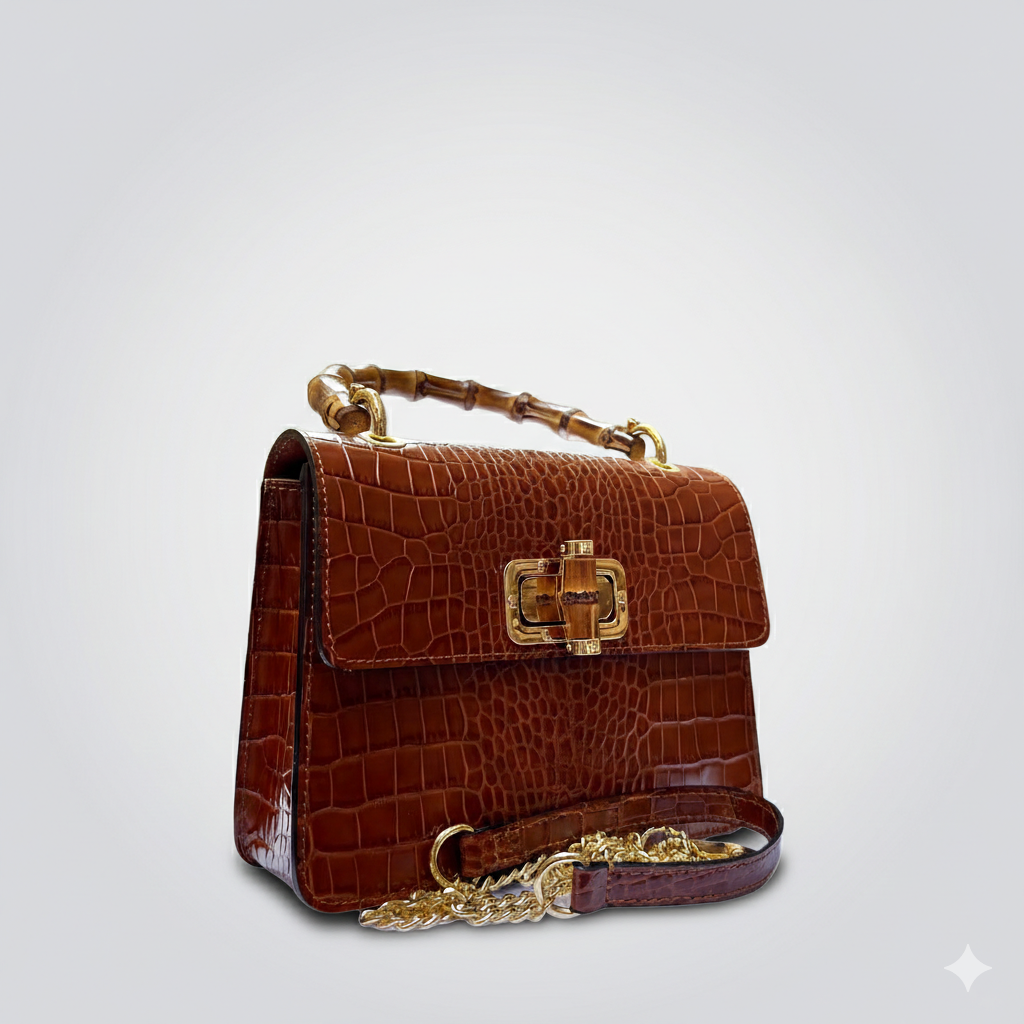 Italian Leather Tote Bag: Handmade Brown Purse From Florence Elegant purse