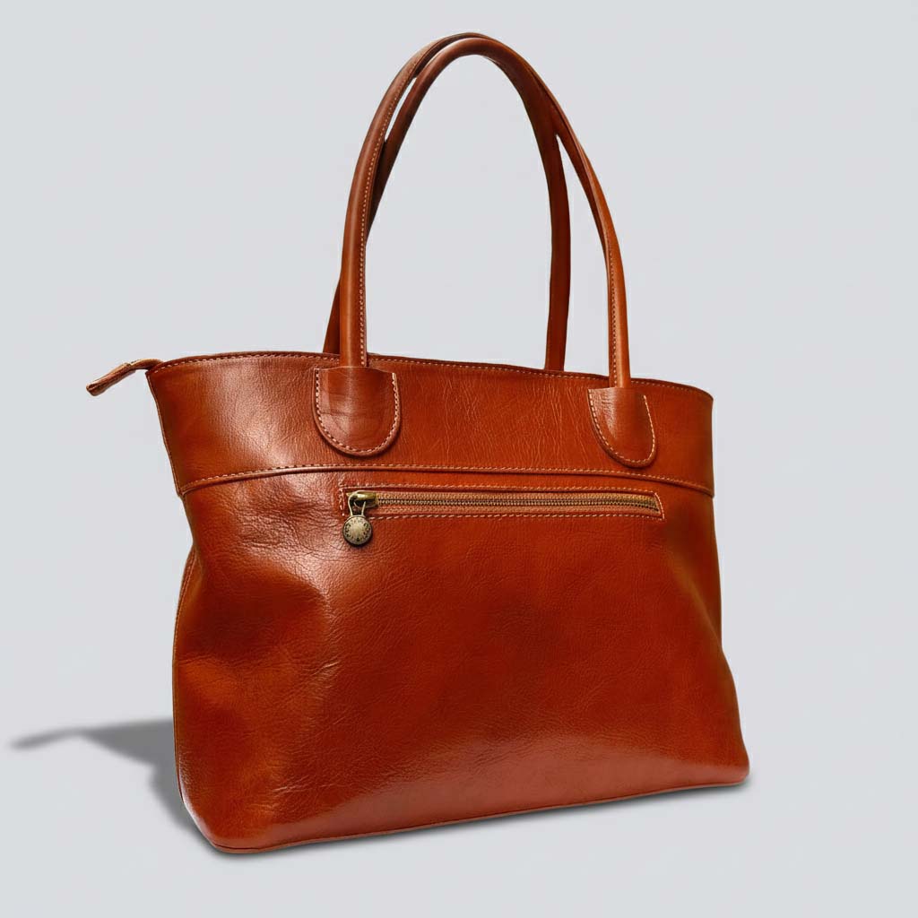 Handmade Italian Leather Tote Bag, Large Purse Made in Italy