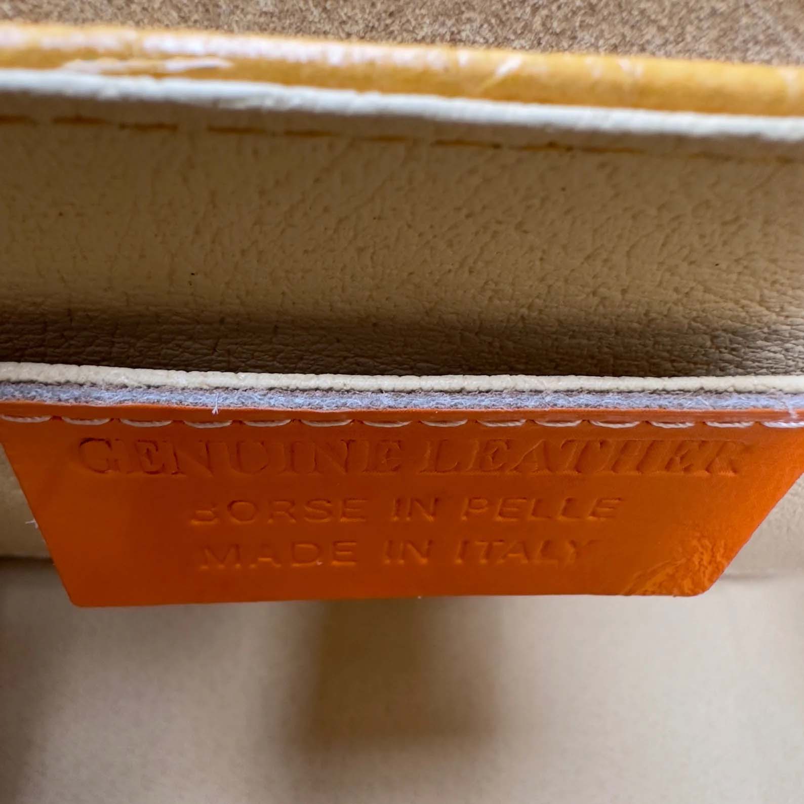 Italian Handmade Leather Tote Bag for Women, Yellow Cowhide Crossbody Bag, Small Leather Purse