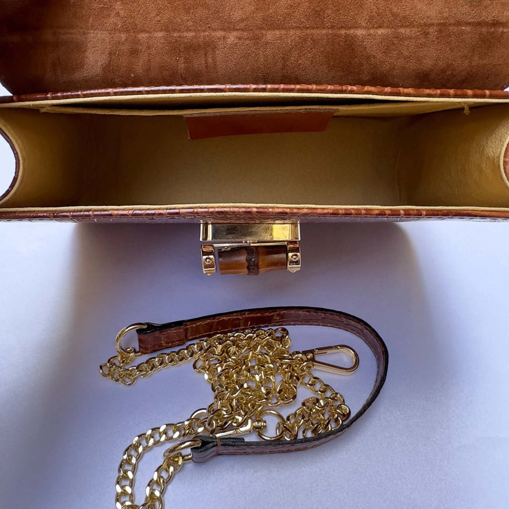 Italian Leather Tote Bag: Handmade Brown Purse From Florence Elegant purse