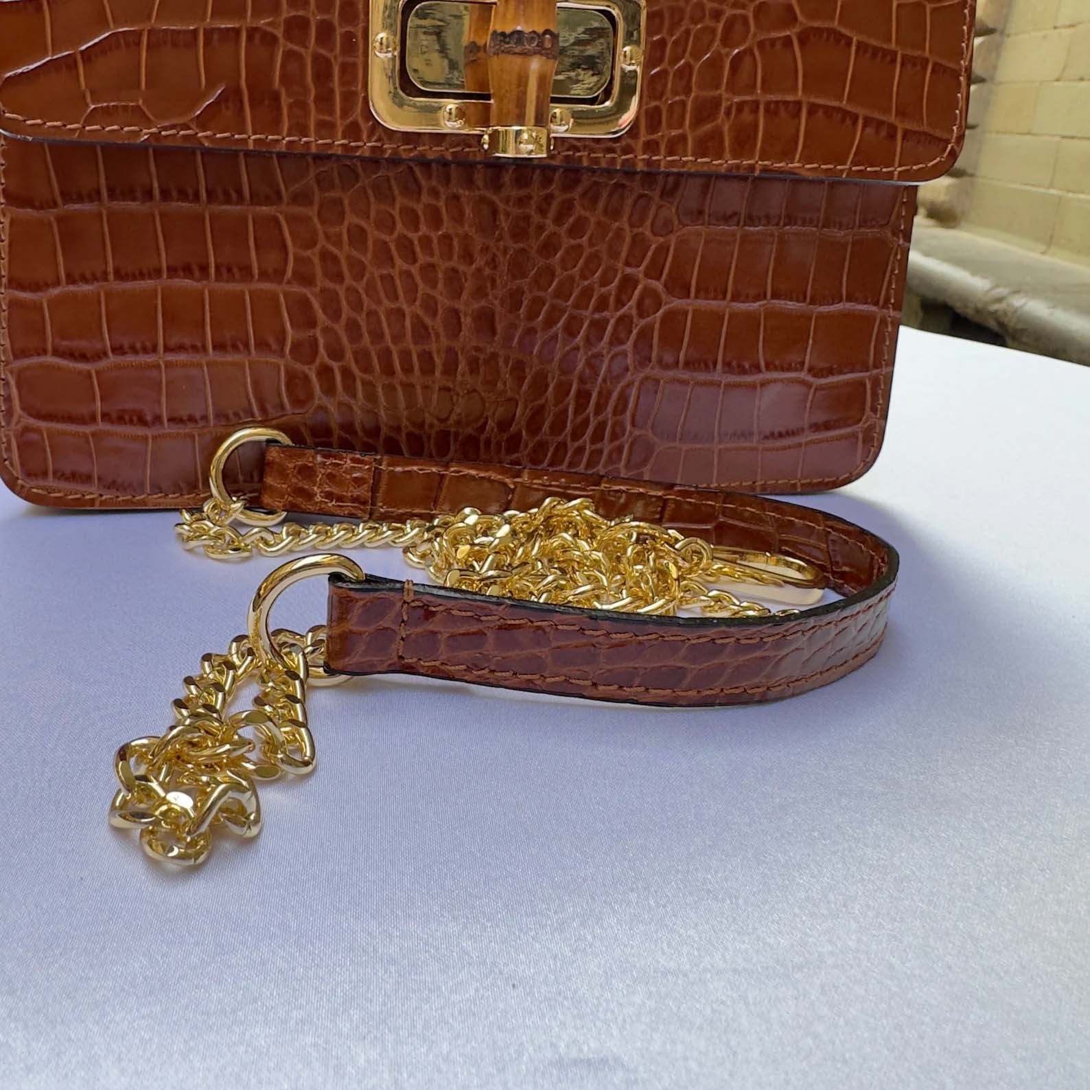 Italian Leather Tote Bag: Handmade Brown Purse From Florence Elegant purse