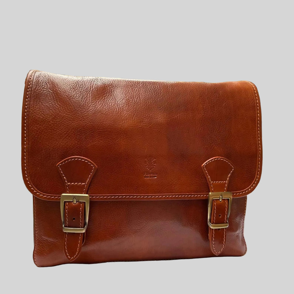 Italian Leather Handmade Satchels Unisex | Genuine Leather Bags Made In Florence Italy | Stylish Accessories