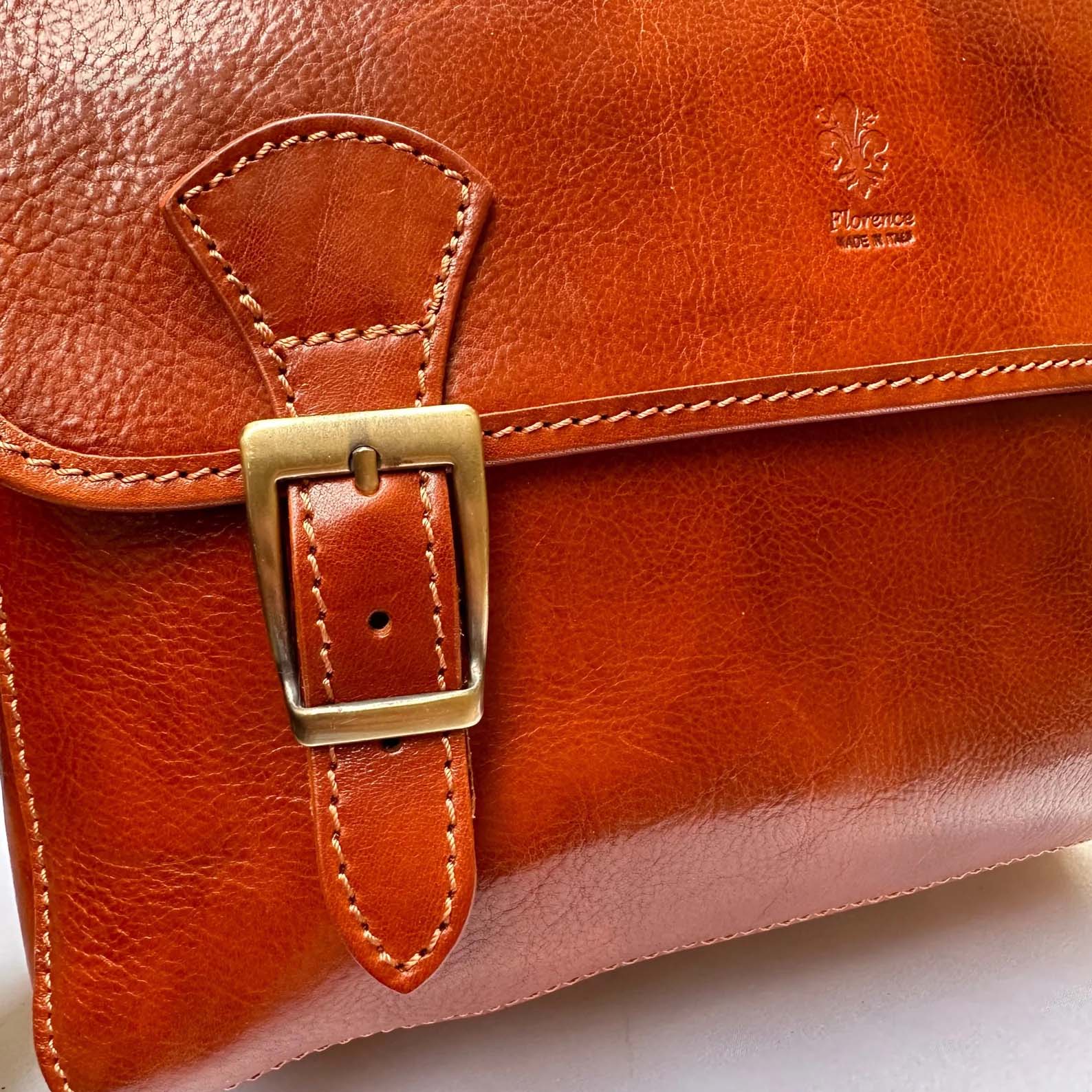 Italian Leather Handmade Satchels Unisex | Genuine Leather Bags Made In Florence Italy | Stylish Accessories