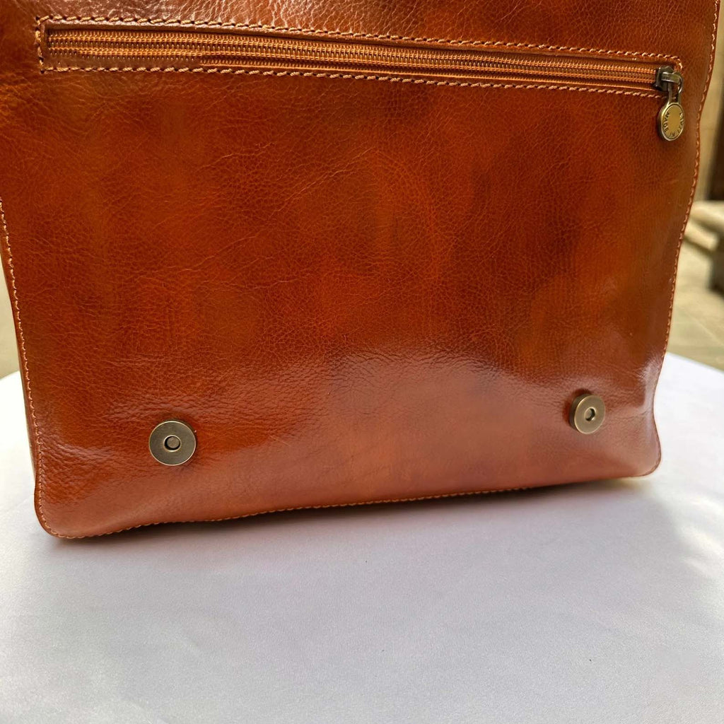 Italian Leather Handmade Satchels Unisex | Genuine Leather Bags Made In Florence Italy | Stylish Accessories