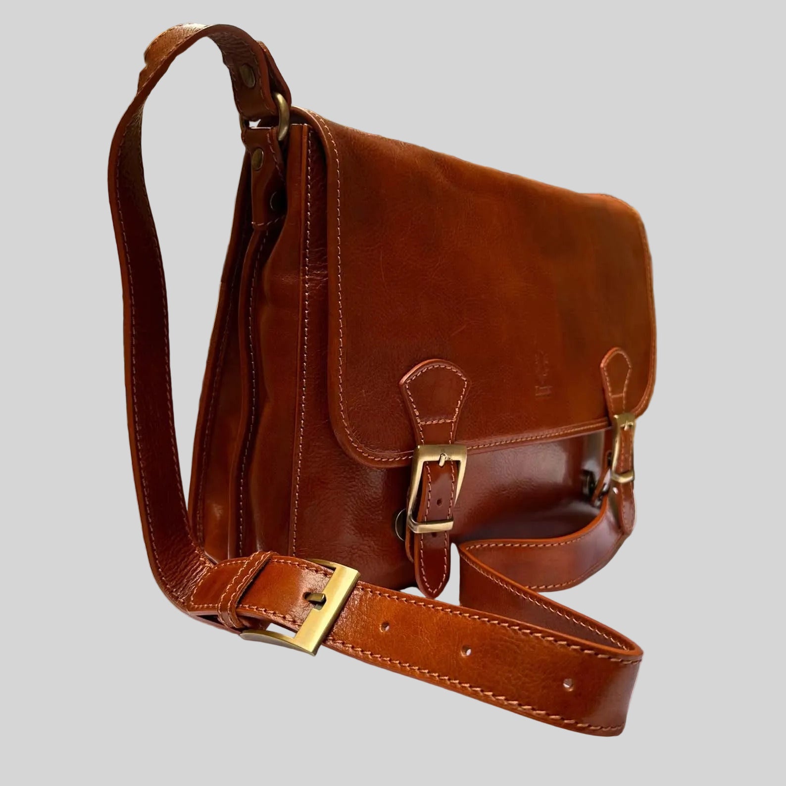 Italian Leather Handmade Satchels Unisex | Genuine Leather Bags Made In Florence Italy | Stylish Accessories