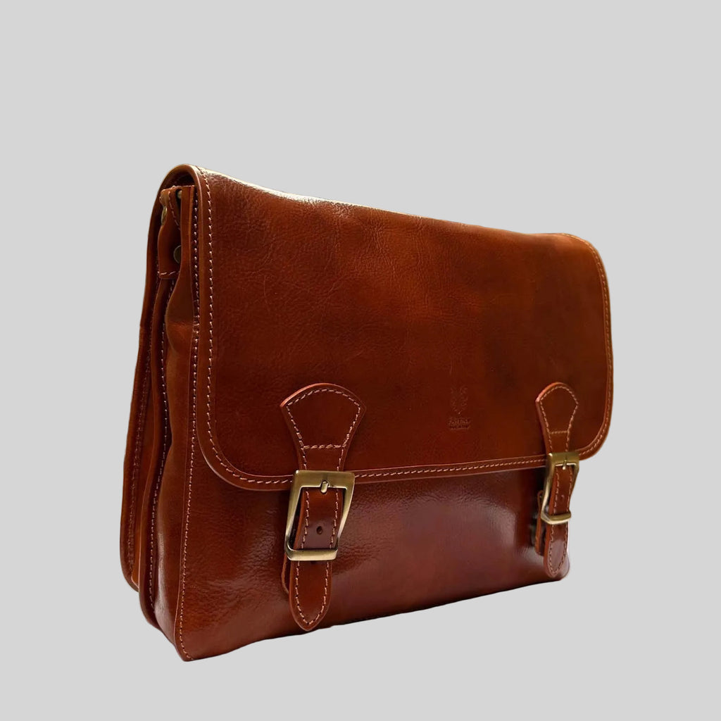 Italian Leather Handmade Satchels Unisex | Genuine Leather Bags Made In Florence Italy | Stylish Accessories
