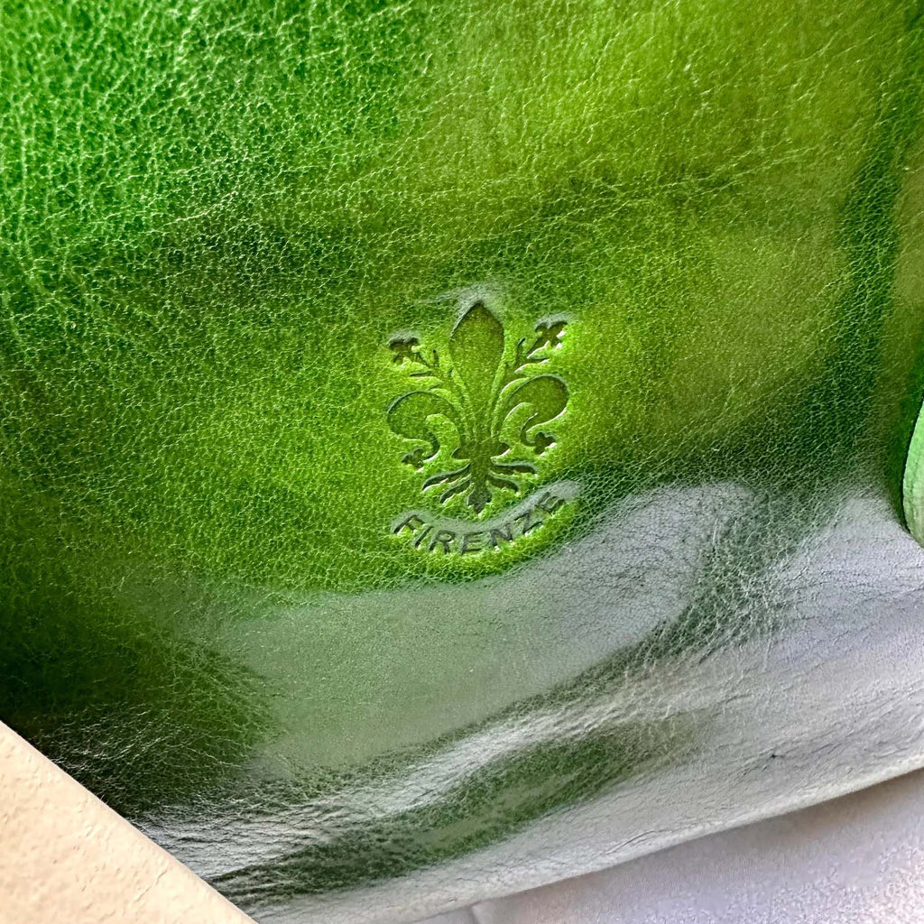 Italian Green Leather Tote Bag – Handmade Women’s Handbag from Florence, Made in Italy