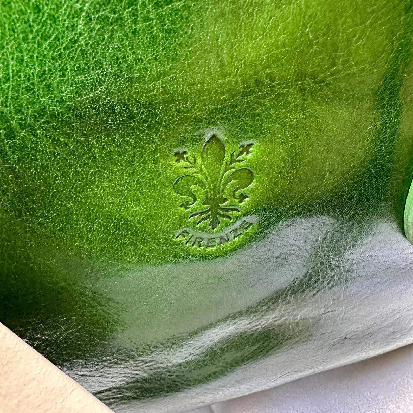 Italian Green Leather Tote Bag – Handmade Women’s Handbag from Florence, Made in Italy