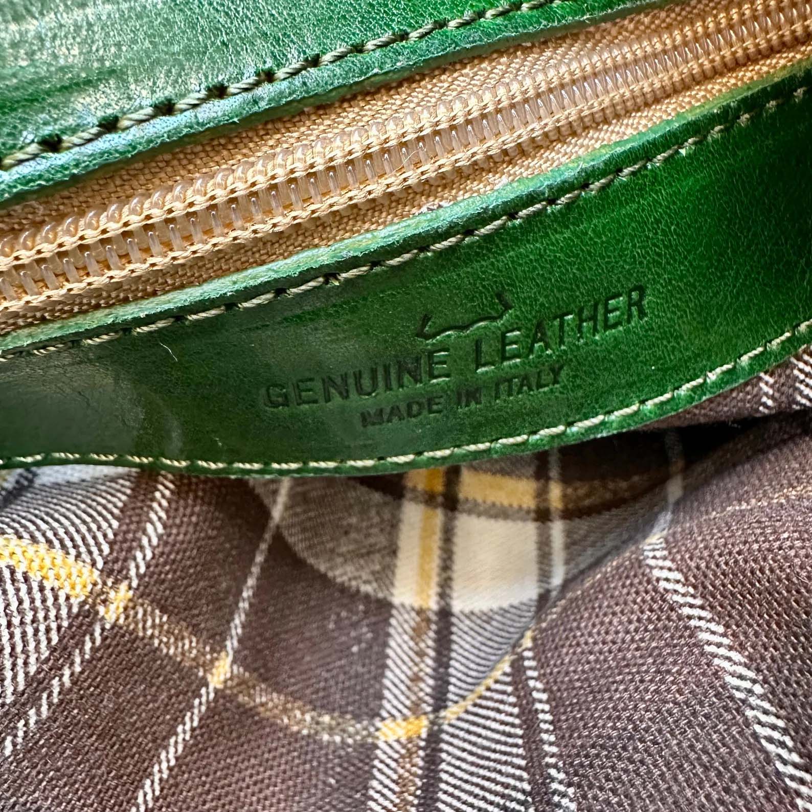 Italian Green Leather Tote Bag – Handmade Women’s Handbag from Florence, Made in Italy