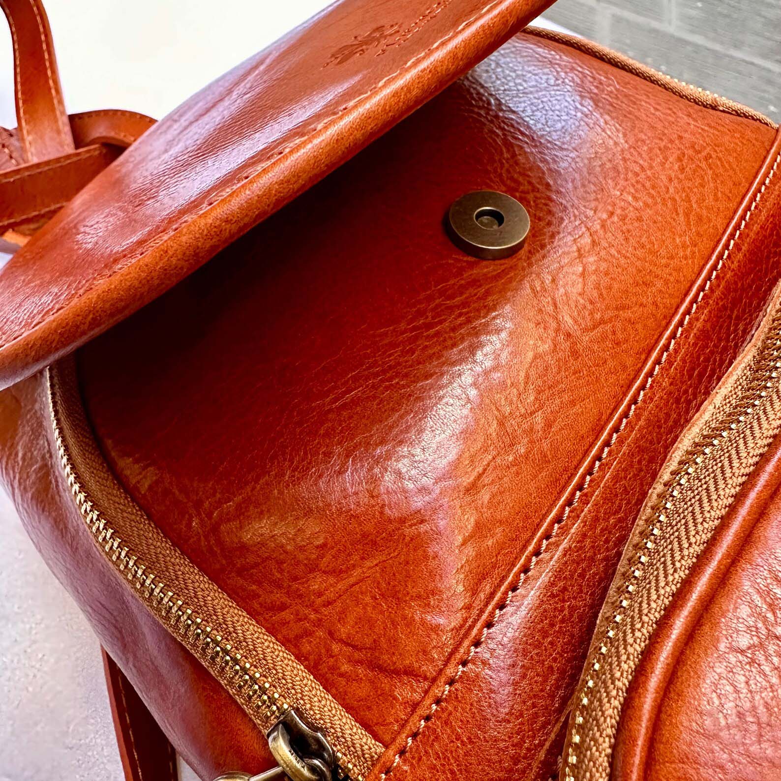 Italian Handmade Unisex Tuscan Leather Backpack from Florence, Italy – Stylish, Authentic, and Durable