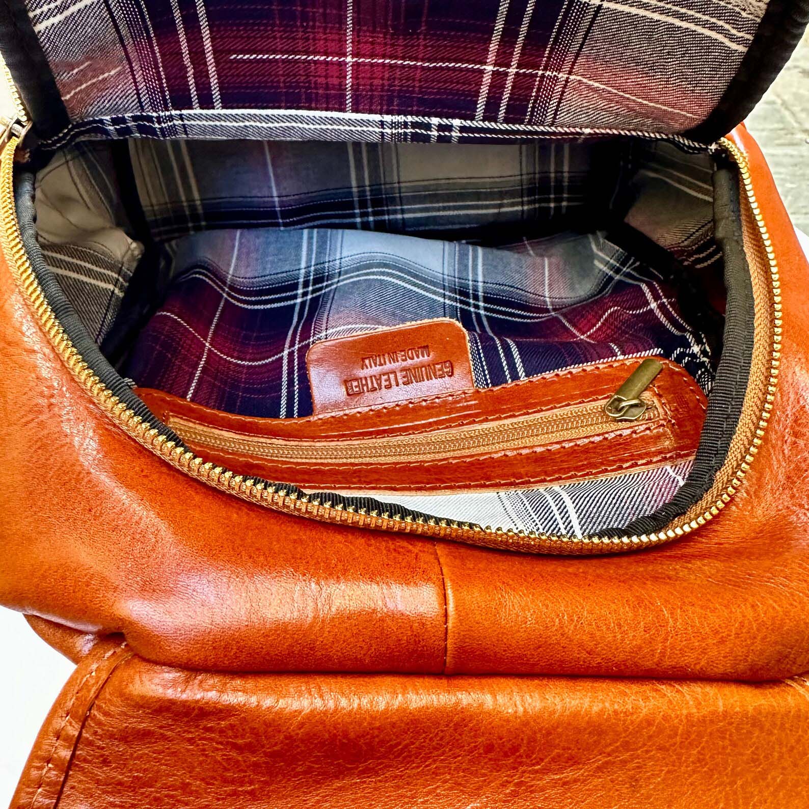 Italian Handmade Unisex Tuscan Leather Backpack from Florence, Italy – Stylish, Authentic, and Durable