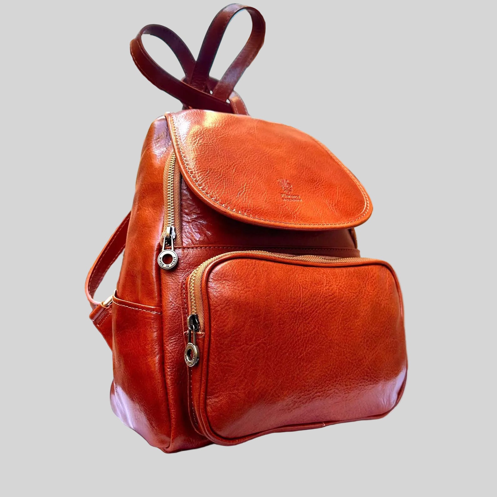 Italian Handmade Unisex Tuscan Leather Backpack from Florence, Italy – Stylish, Authentic, and Durable