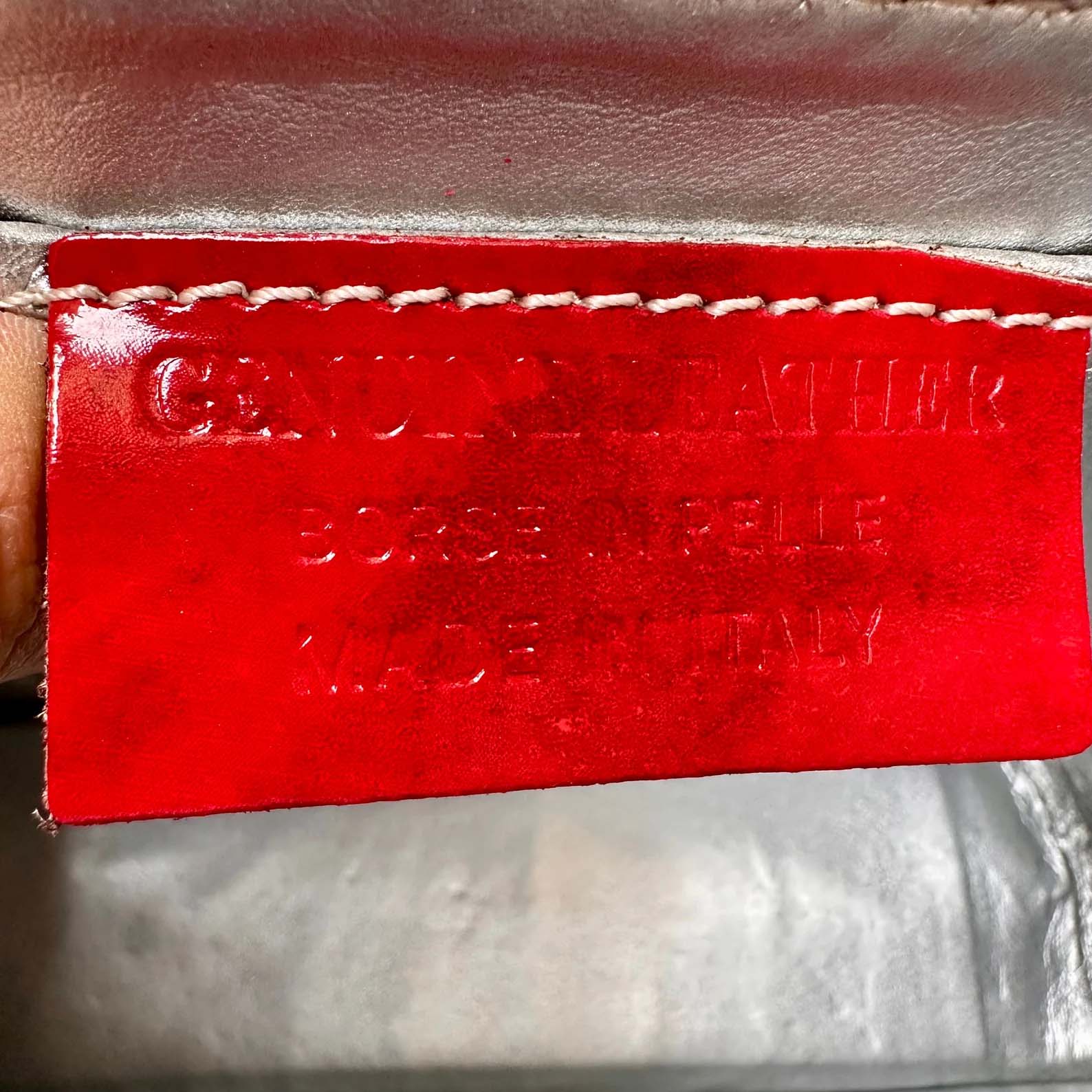 Italian Handmade Leather bag for women, Made in Italy, red leather purse