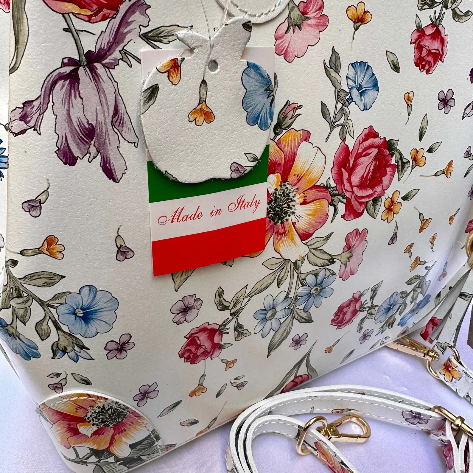 Italian Handmade Leather Bags For Woman l l Elegant Leather Tote From Florence || Made in Italy , Flower Purse