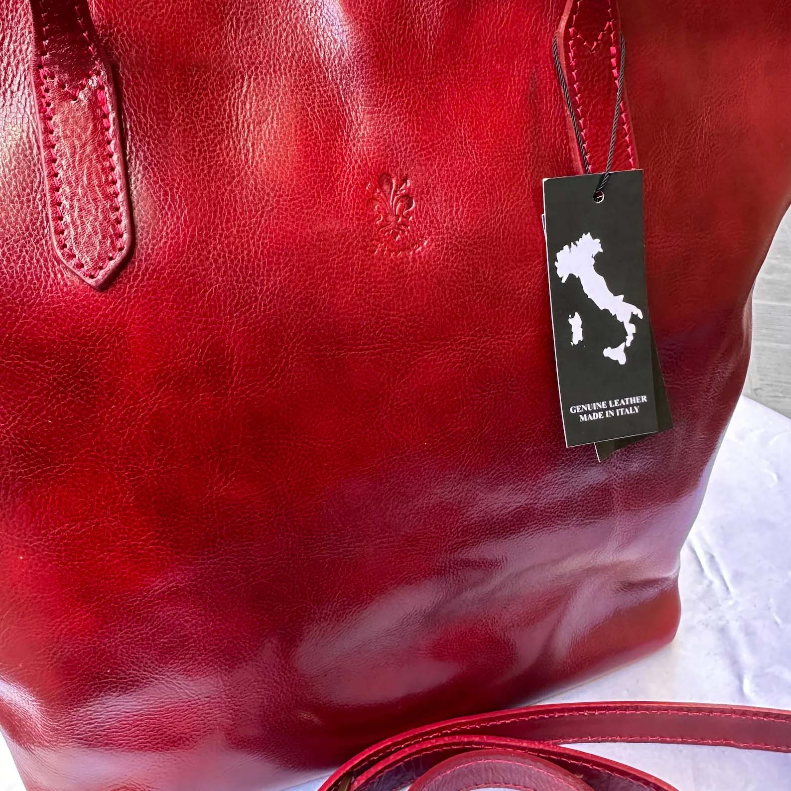 Italian Handmade Leather Bags For Woman l l Elegant Leather Tote From Florence, Made In Italy