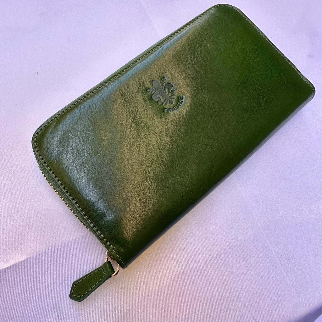 Handmade Italian Leather Wallet: Florence Tuscany Soft Genuine Leather Purse