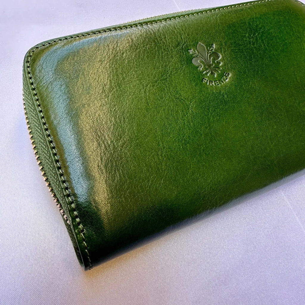Handmade Italian Leather Wallet: Florence Tuscany Soft Genuine Leather Purse