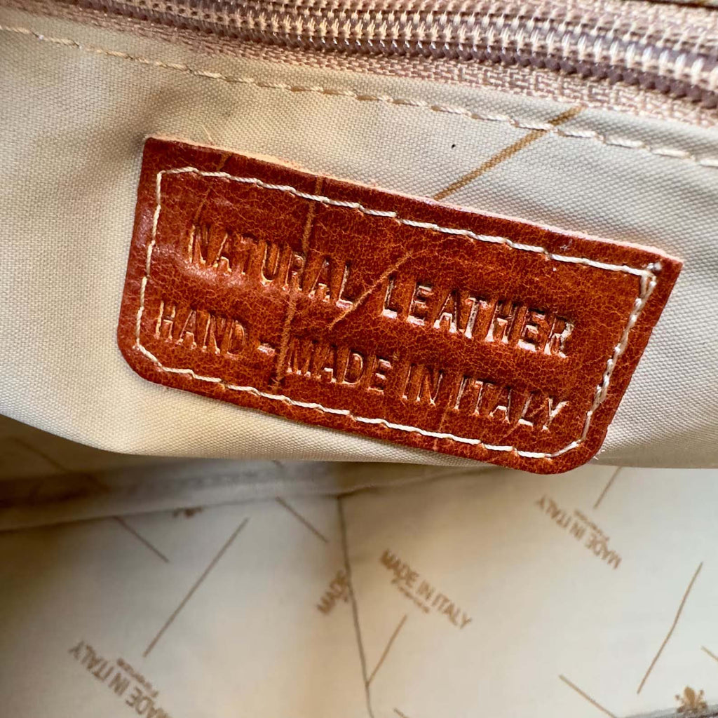 Handmade Italian Leather Briefcase: Men's Messenger Bag, Vintage Style