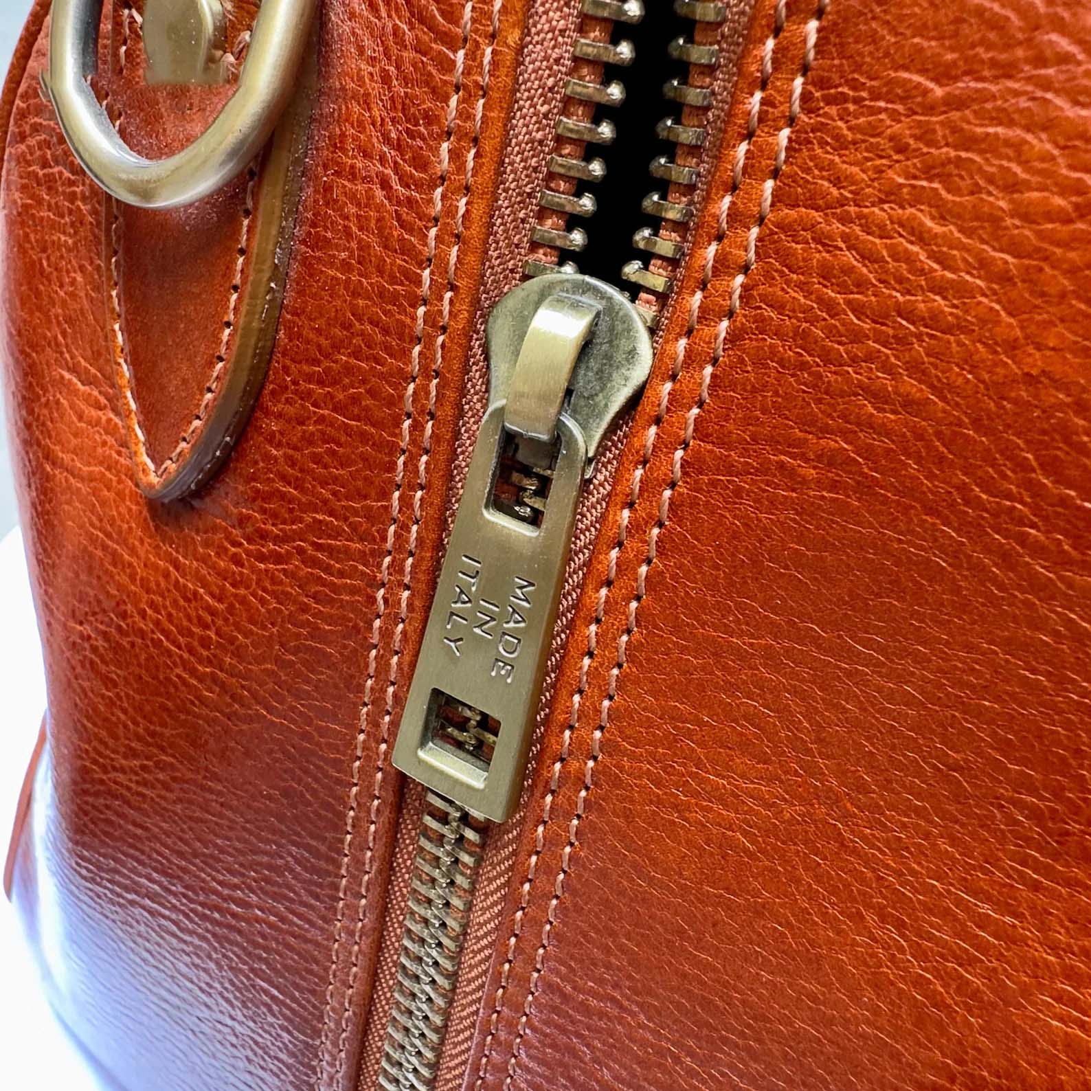 Italian Leather Duffle Bag: Handmade Travel Bag, Florence Italy