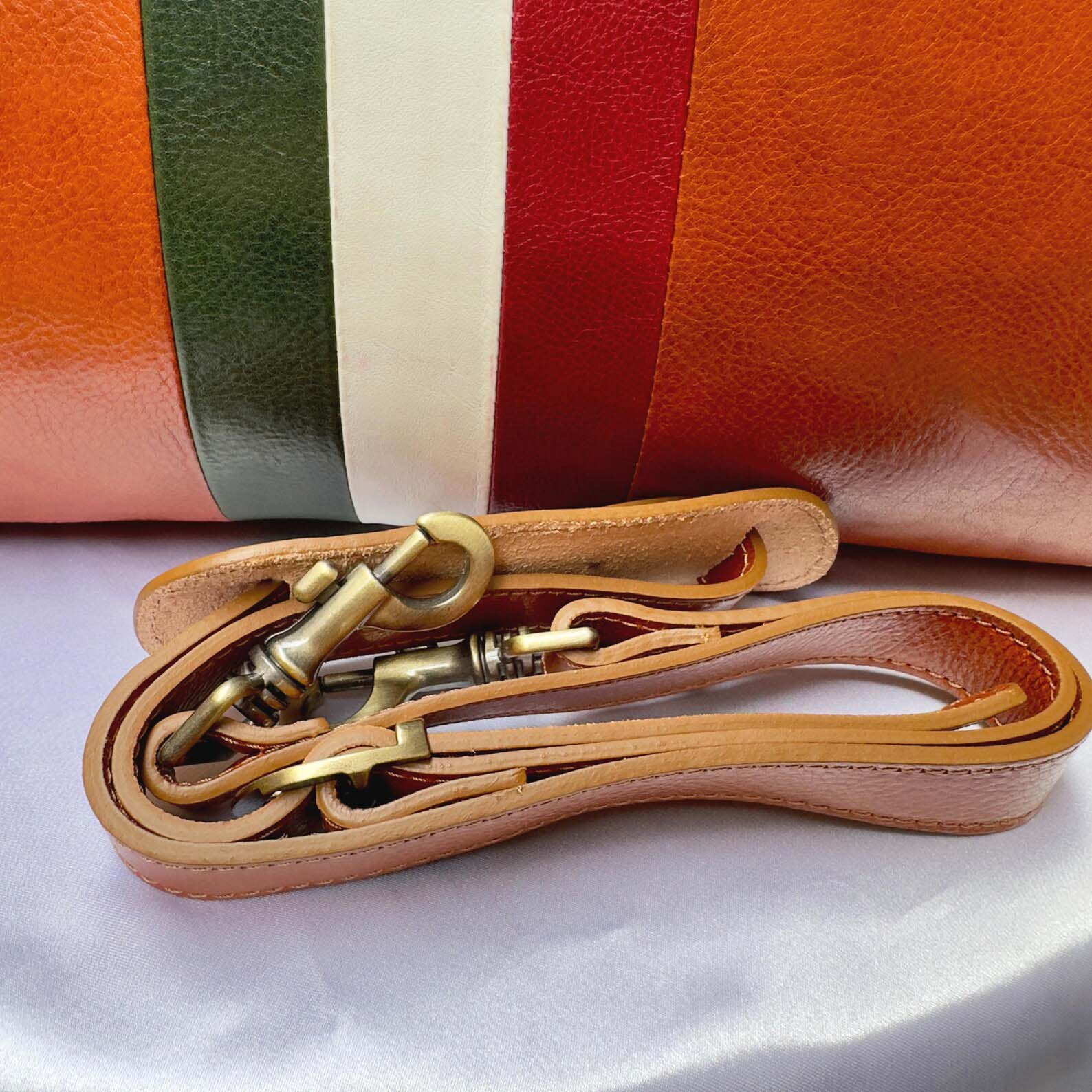 Italian Leather Duffle Bag: Handmade Travel Bag, Florence Italy