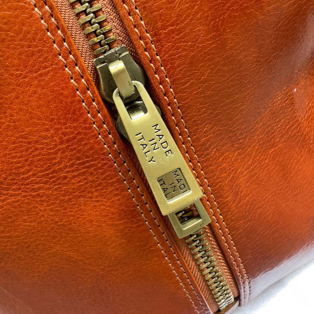 Italian Leather Duffle Bag: Handmade Travel Bag, Florence Italy