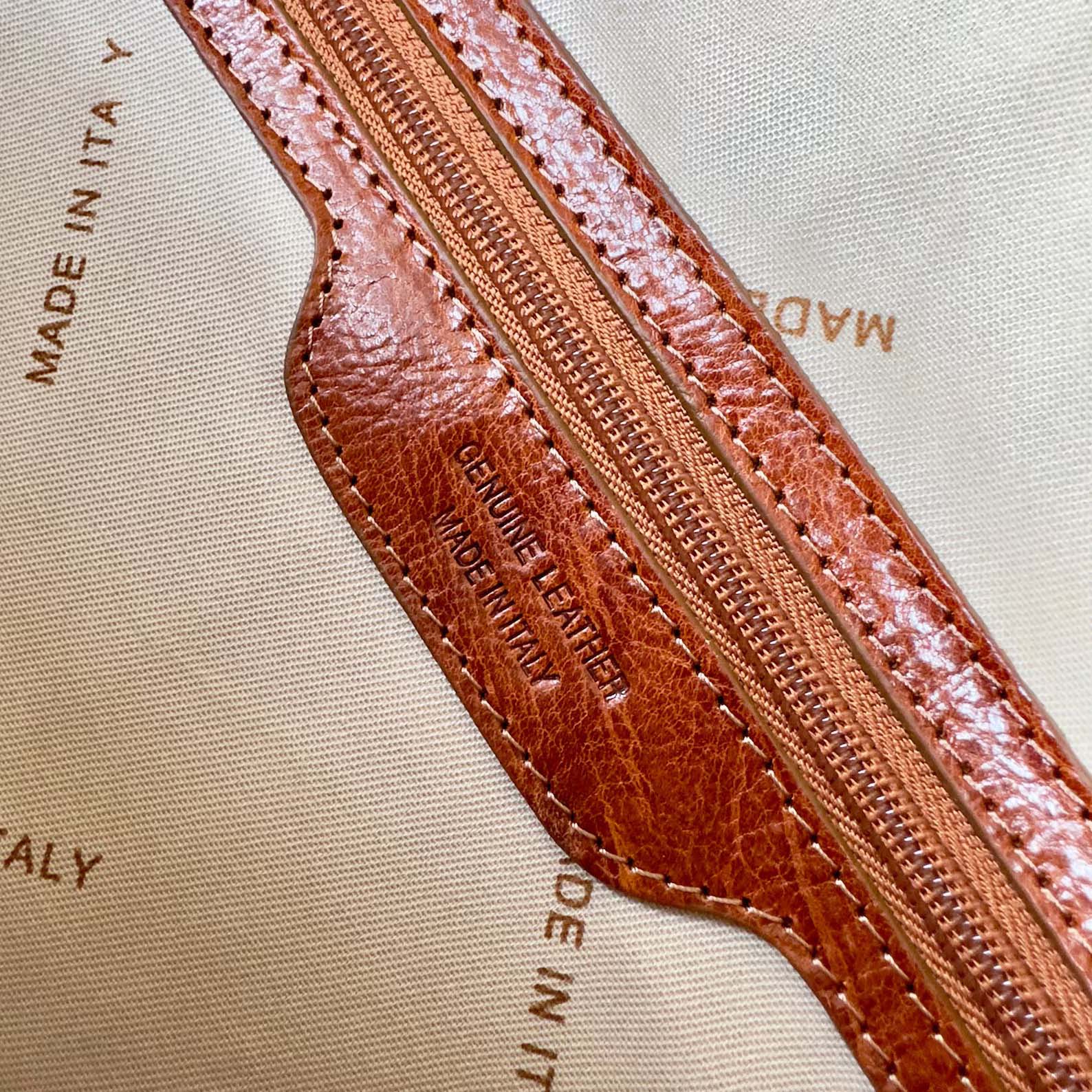 Italian Leather Duffle Bag: Handmade Travel Bag, Florence Italy