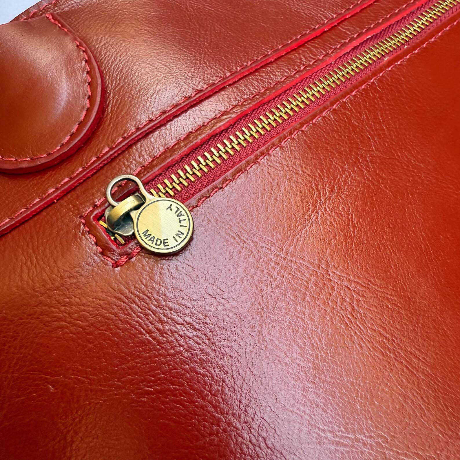 Handmade Italian Leather Tote Bag, Large Purse Made in Italy