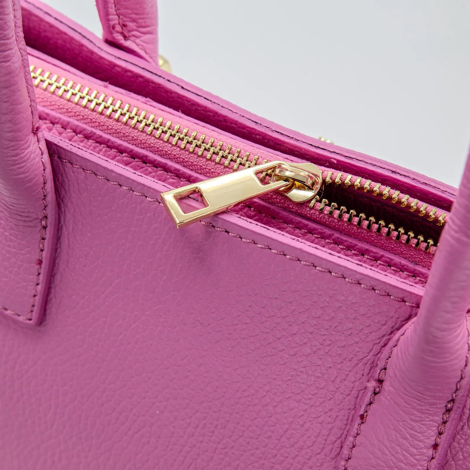 Italian Handmade Leather Bags for Women | Elegant Pink Leather Tote from Florence | Everyday Purse, Made in Italy