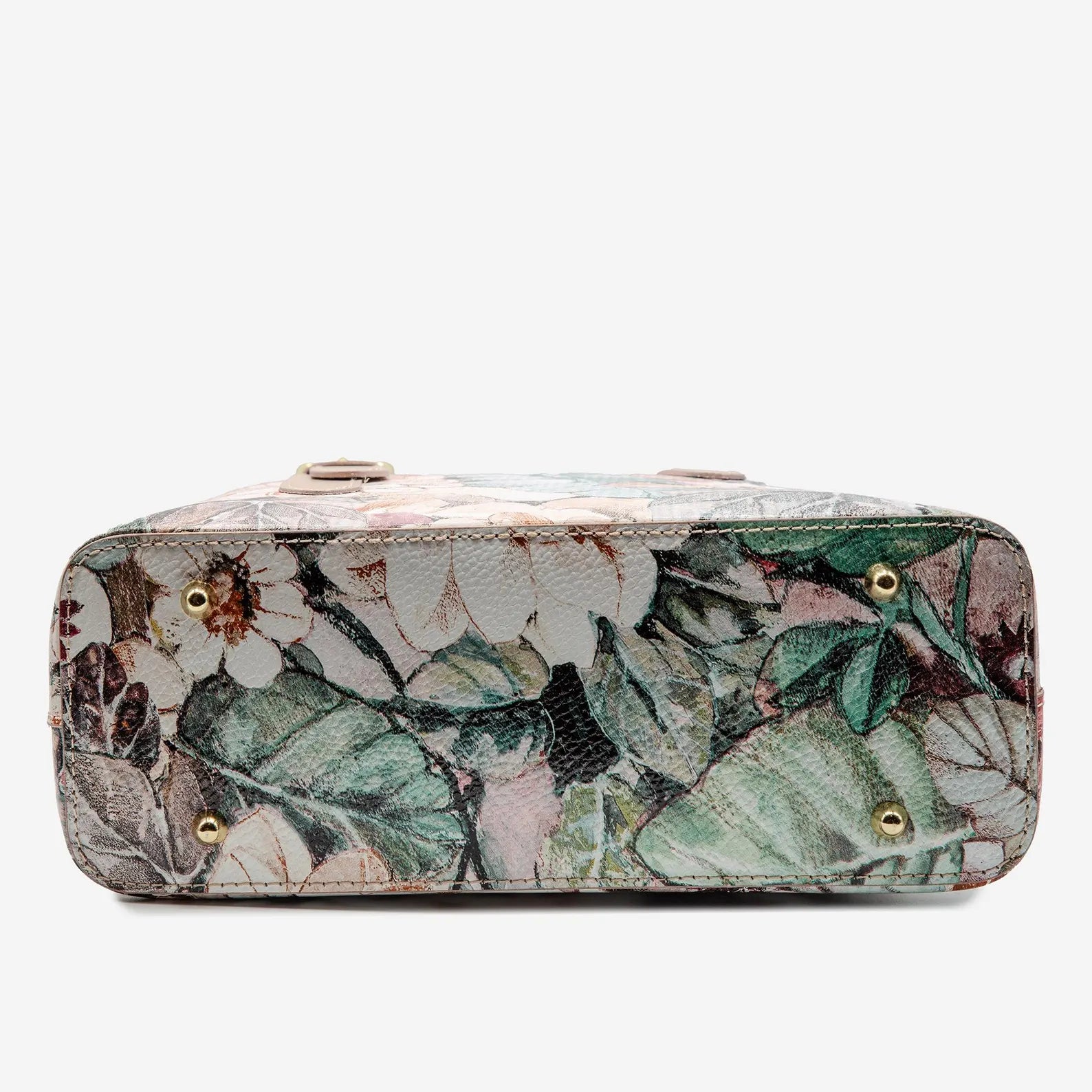 Italian Handmade Leather Bags For Women || Elegant Floral Leather Tote From Florence, Beige Bag, Made in Italy