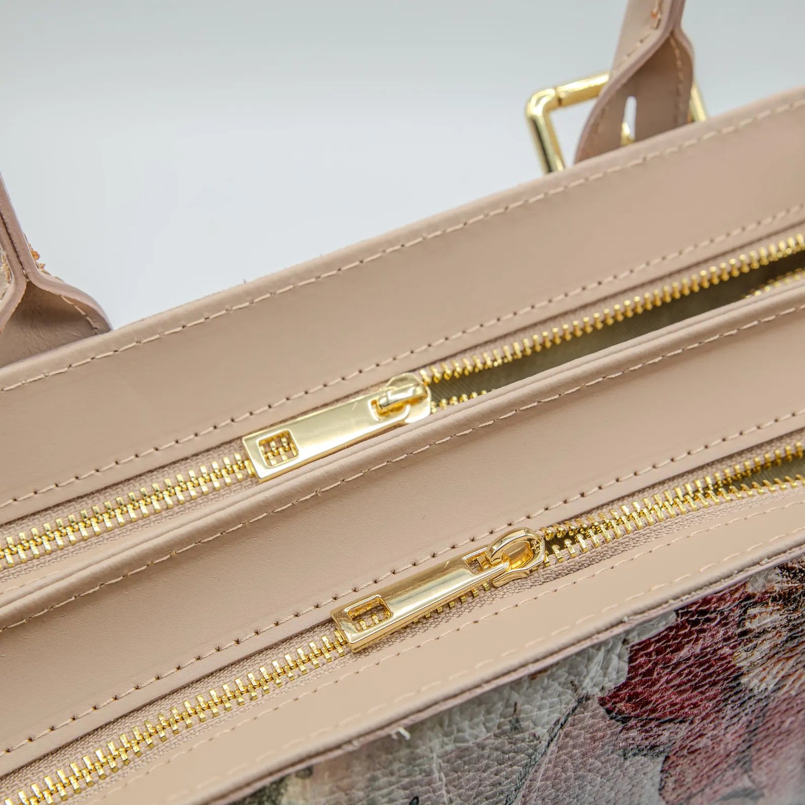 Italian Handmade Leather Bags For Women || Elegant Floral Leather Tote From Florence, Beige Bag, Made in Italy