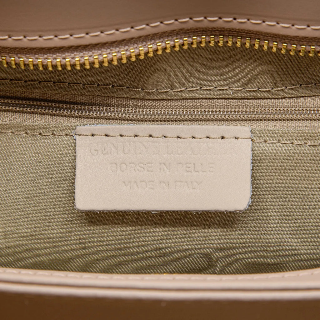 Italian Handmade Leather Bags For Women || Elegant Floral Leather Tote From Florence, Beige Bag, Made in Italy