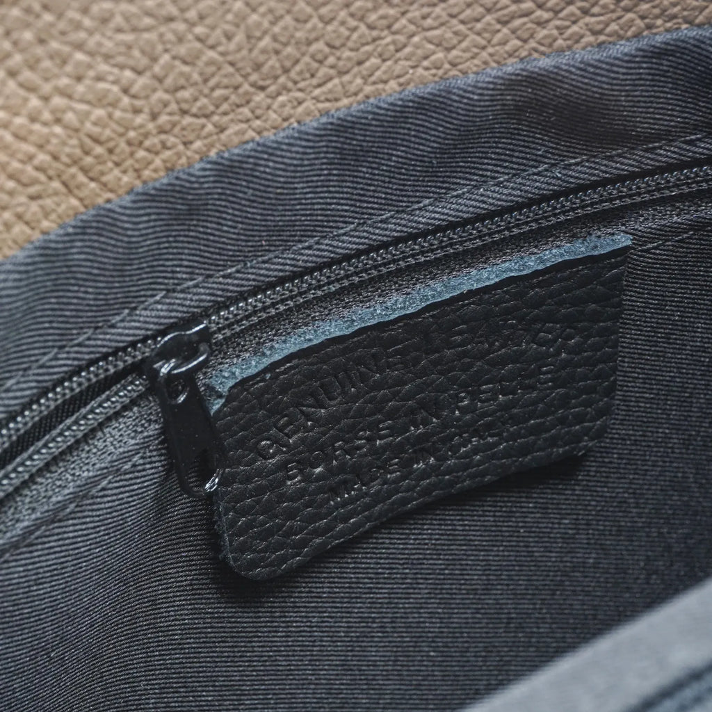 Italian Handmade Leather Bag for Women | Elegant Taupe Tote From Florence, Made in Italy | Luxury Top Handle Purse