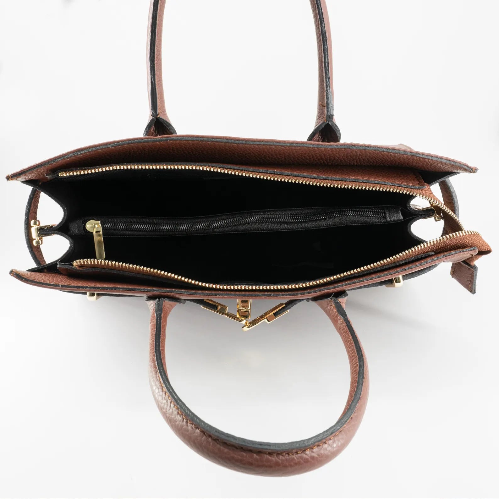 Italian Handmade Leather Bag for Women | Elegant Dark Brown Leather Tote Bag From Florence, Made in Italy | Top-Handle Satchel