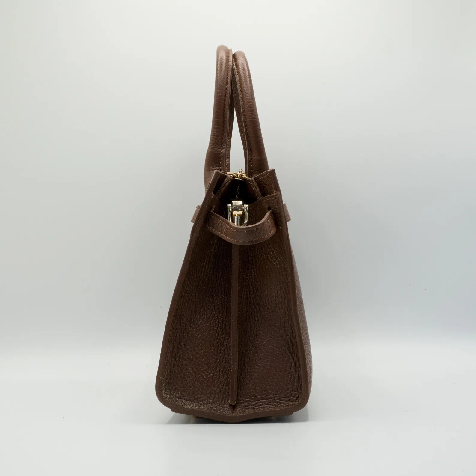 Italian Handmade Leather Bag for Women | Elegant Dark Brown Leather Tote Bag From Florence, Made in Italy | Top-Handle Satchel