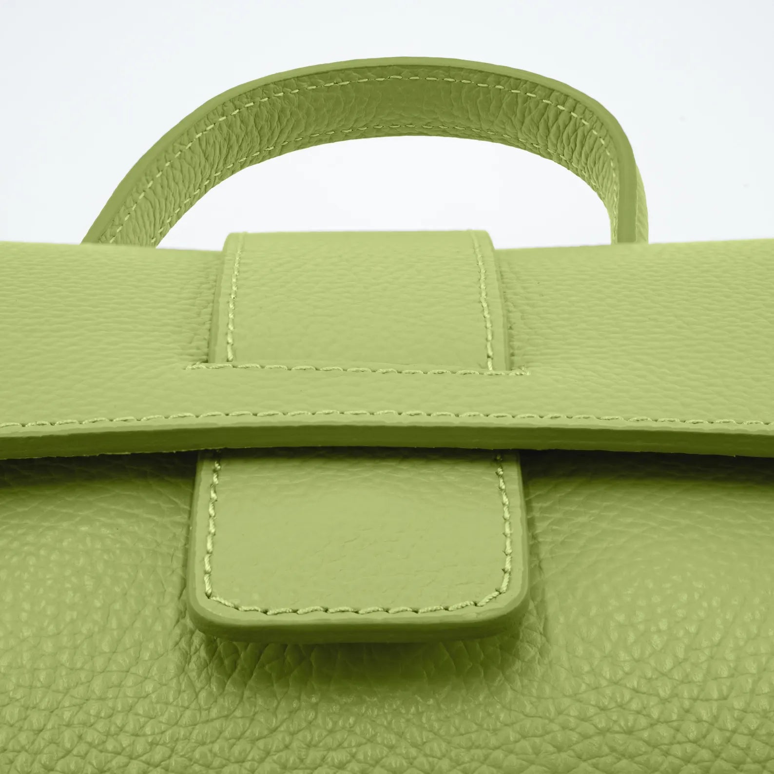 Italian Handmade Leather Bag for Women | Elegant Light Green Tote From Florence, Made in Italy | Leather Top Handle Purse