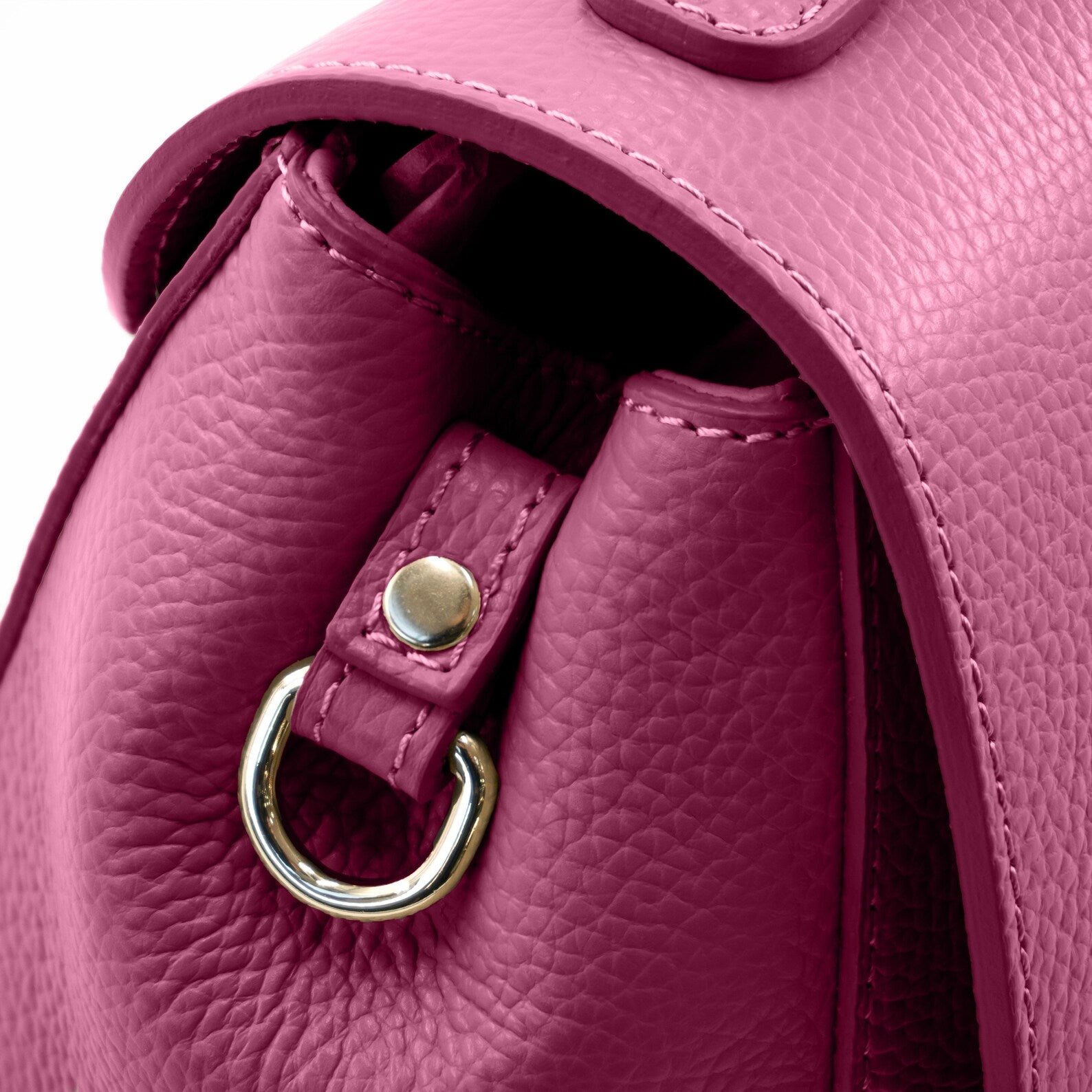 Italian Handmade Leather Bag for Women | Elegant Pink Tote From Florence, Made in Italy | Pebbled Leather Top Handle Purse