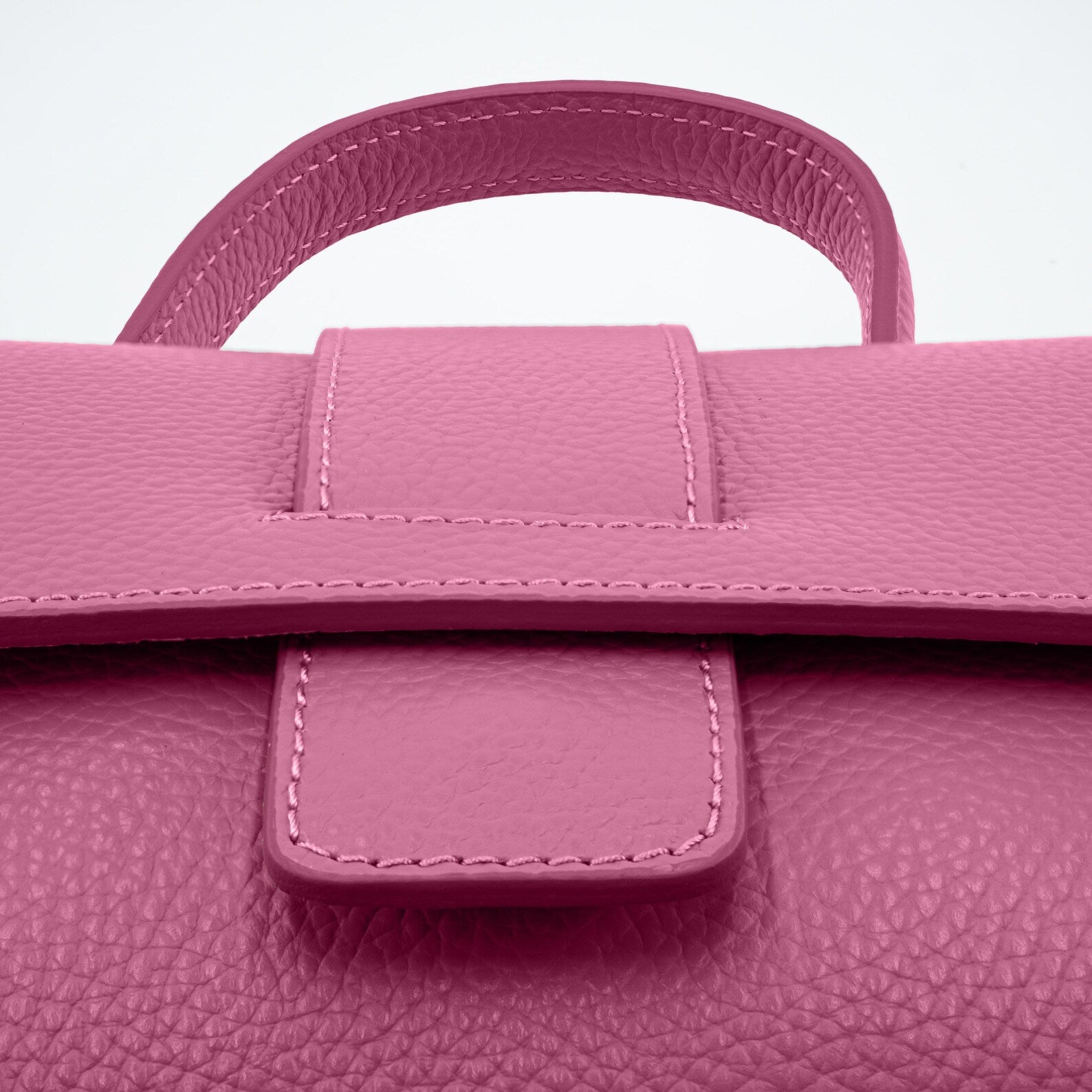 Italian Handmade Leather Bag for Women | Elegant Pink Tote From Florence, Made in Italy | Pebbled Leather Top Handle Purse