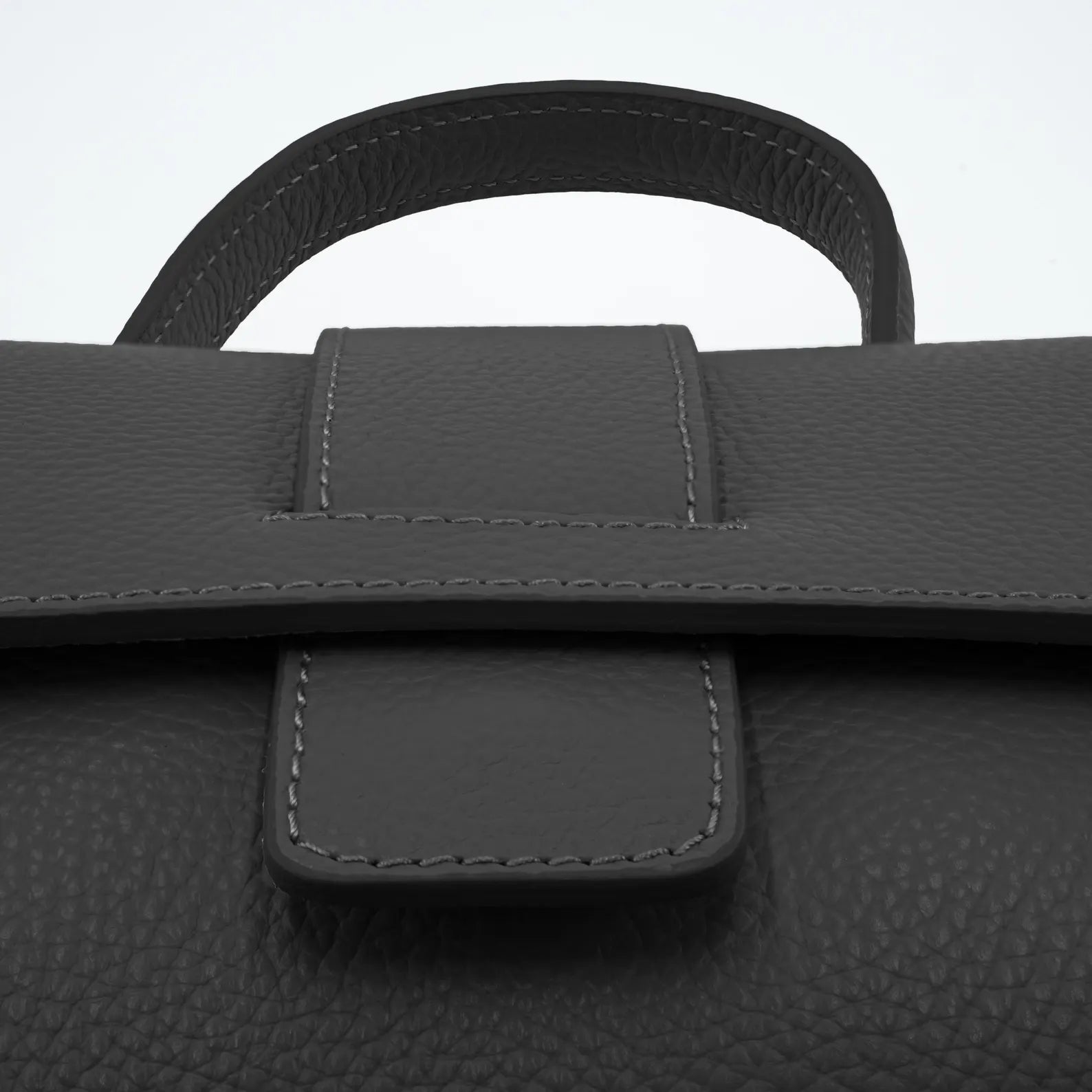 Italian Handmade Leather Bag for Women | Elegant Black Tote From Florence, Made in Italy | Pebbled Leather Top Handle Purse