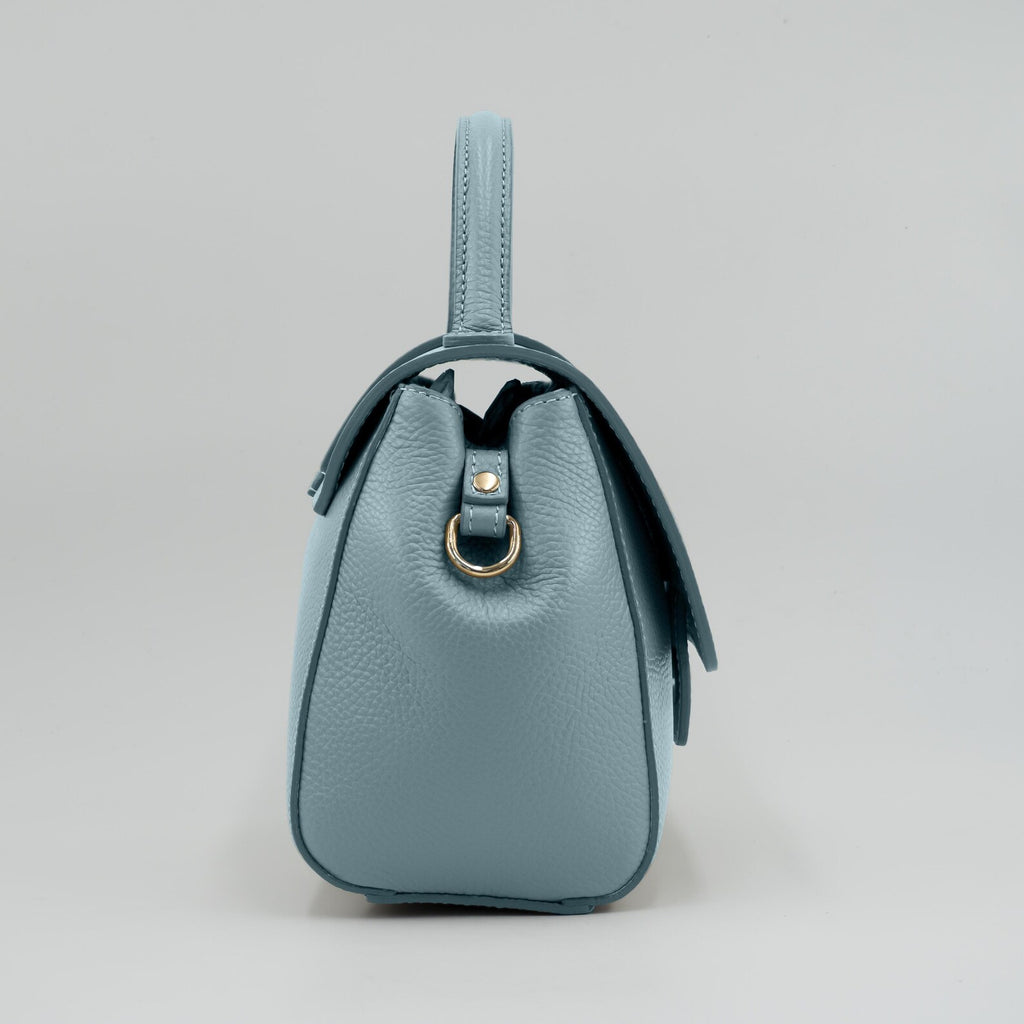 Italian Handmade Leather Bag for Women | Elegant Blue Tote From Florence, Made in Italy | Italian Leather Purse
