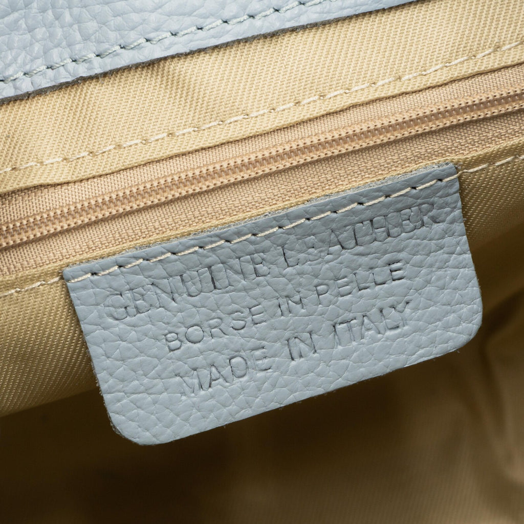 Italian Handmade Leather Bag for Women | Elegant Blue Tote From Florence, Made in Italy | Italian Leather Purse