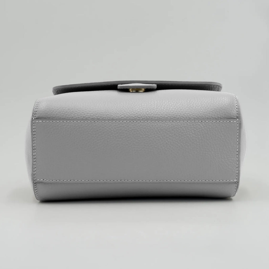 Italian Handmade Leather Bag for Women | Elegant Light Blue Tote From Florence, Made in Italy | Italian Leather Purse