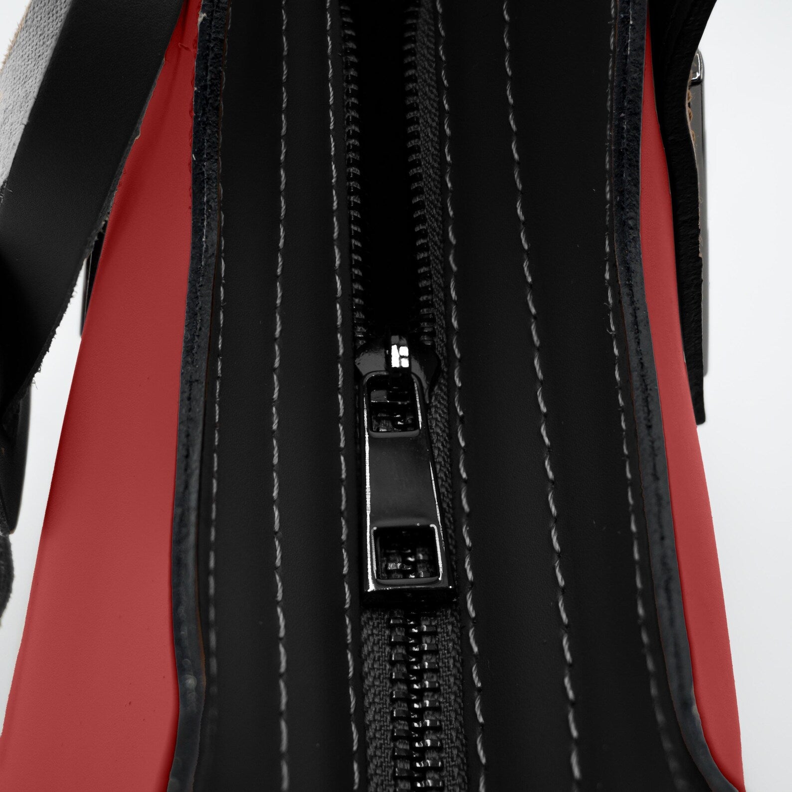 Italian Handmade Leather Bags for Women | Elegant Red & Black Leather Tote From Florence, Made in Italy | Work Purse Italian tote bag