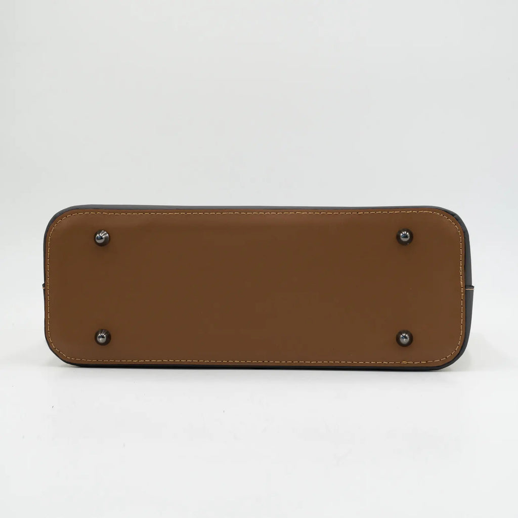 Italian Handmade Leather Bag for Women | Elegant Dark Gray Tote From Florence, Made in Italy