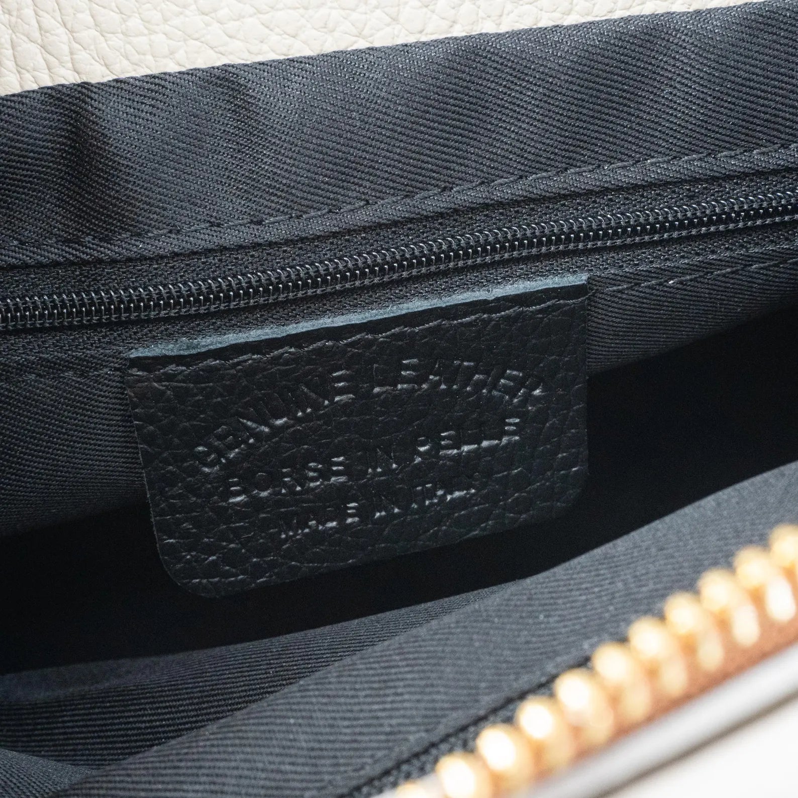 Italian Handmade Leather Bag for Women | Elegant Off-White & Brown Tote From Florence, Made in Italy | Luxury Top Handle Purse