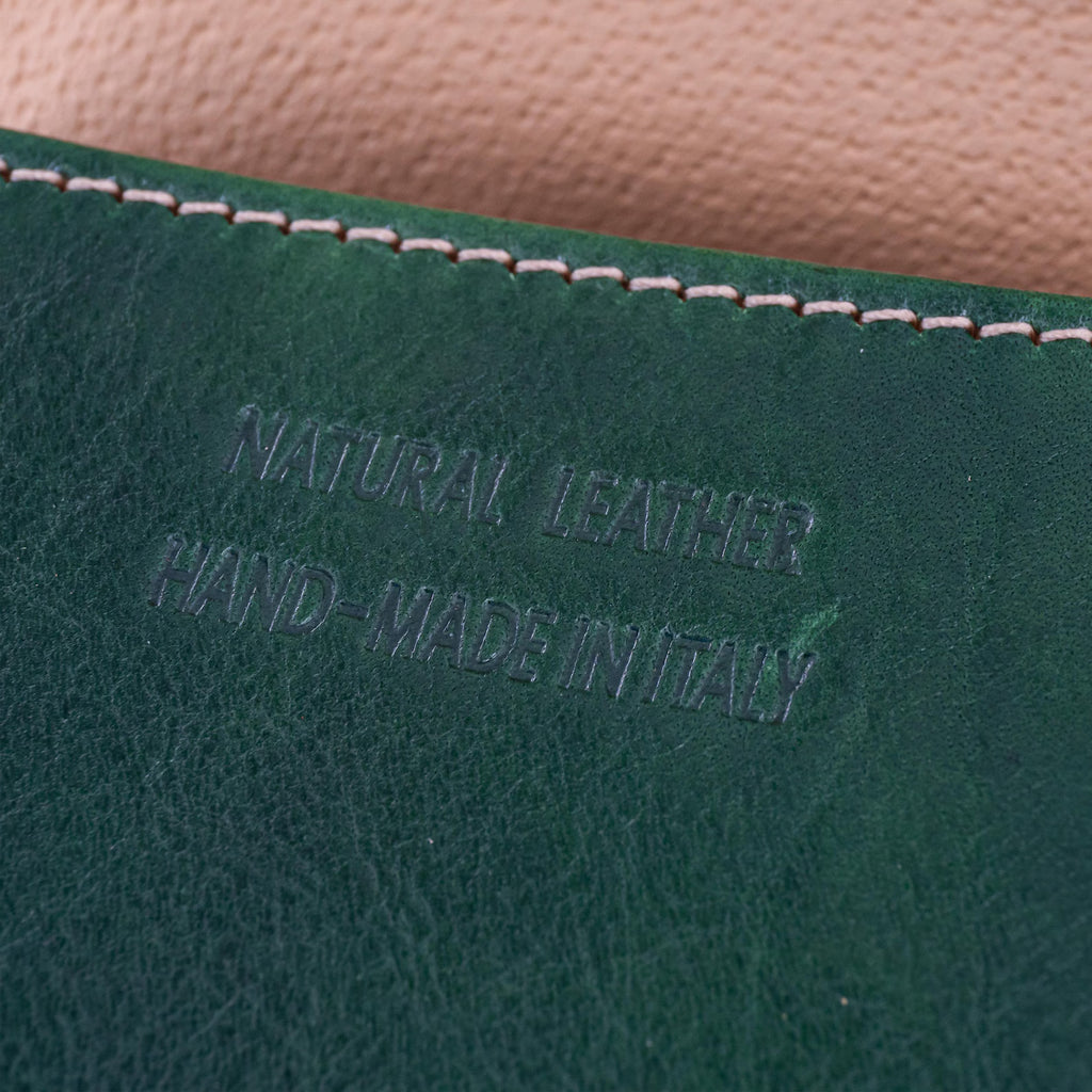 Italian Handmade Leather Bag for Women | Elegant Green Leather Purse Crossbody & Top Handle Ita Bag | From Florence, Made in Italy