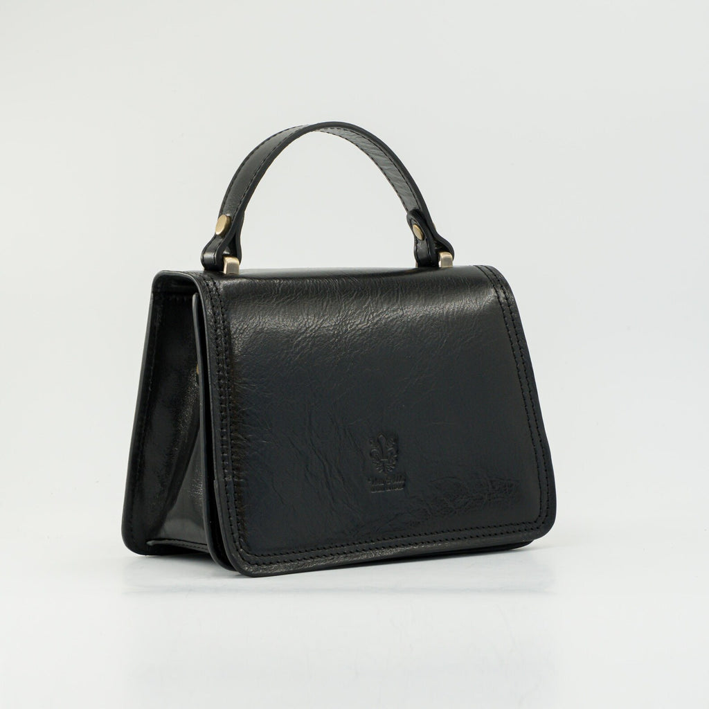 Italian Handmade Leather Bag for Women | Elegant Black Crossbody & Shoulder Bag | From Florence – Made in Italy