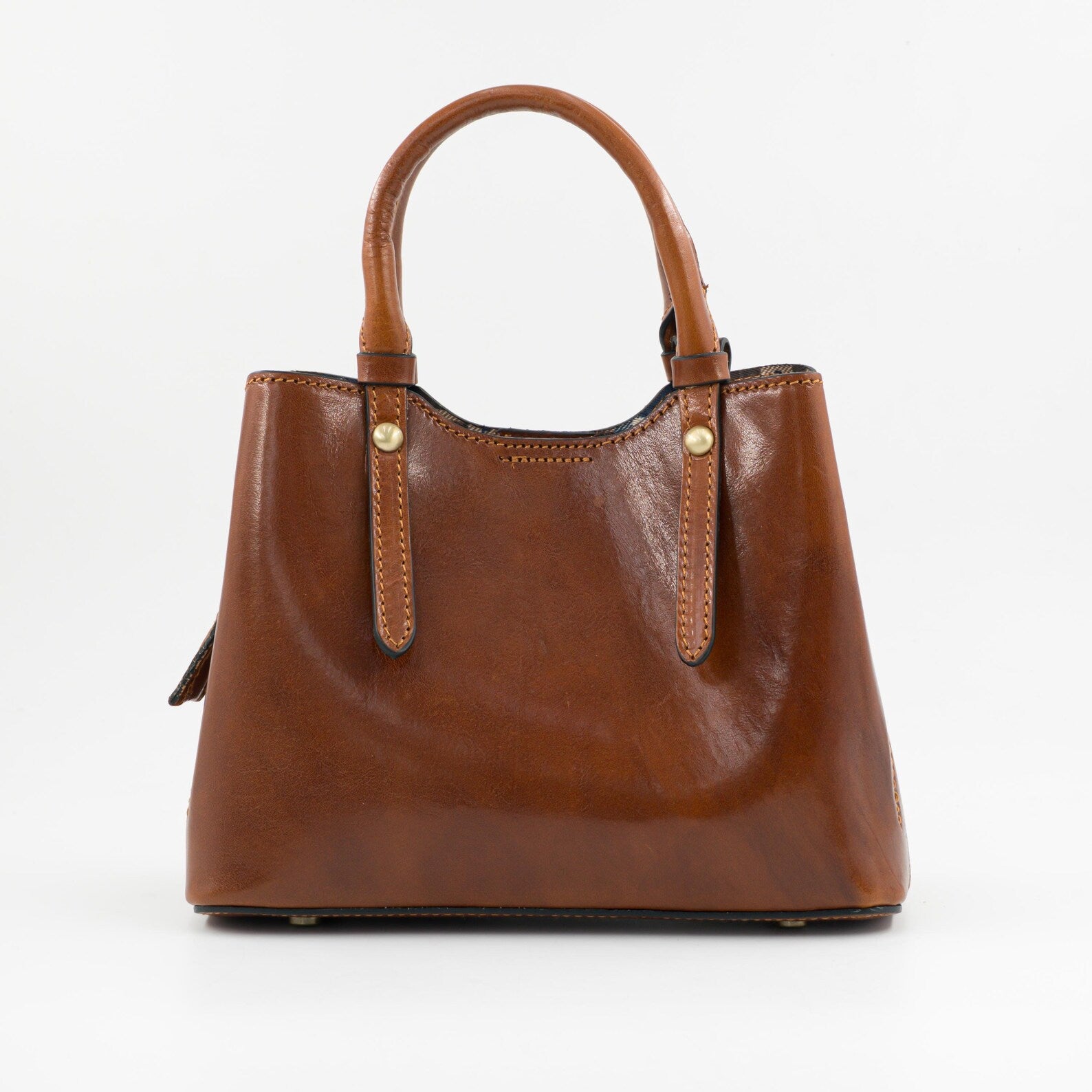 Italian Handmade Leather Bags for Women | Elegant Brown Tote From Florence, Made in Italy | Crossbody & Top Handle Ita Bag