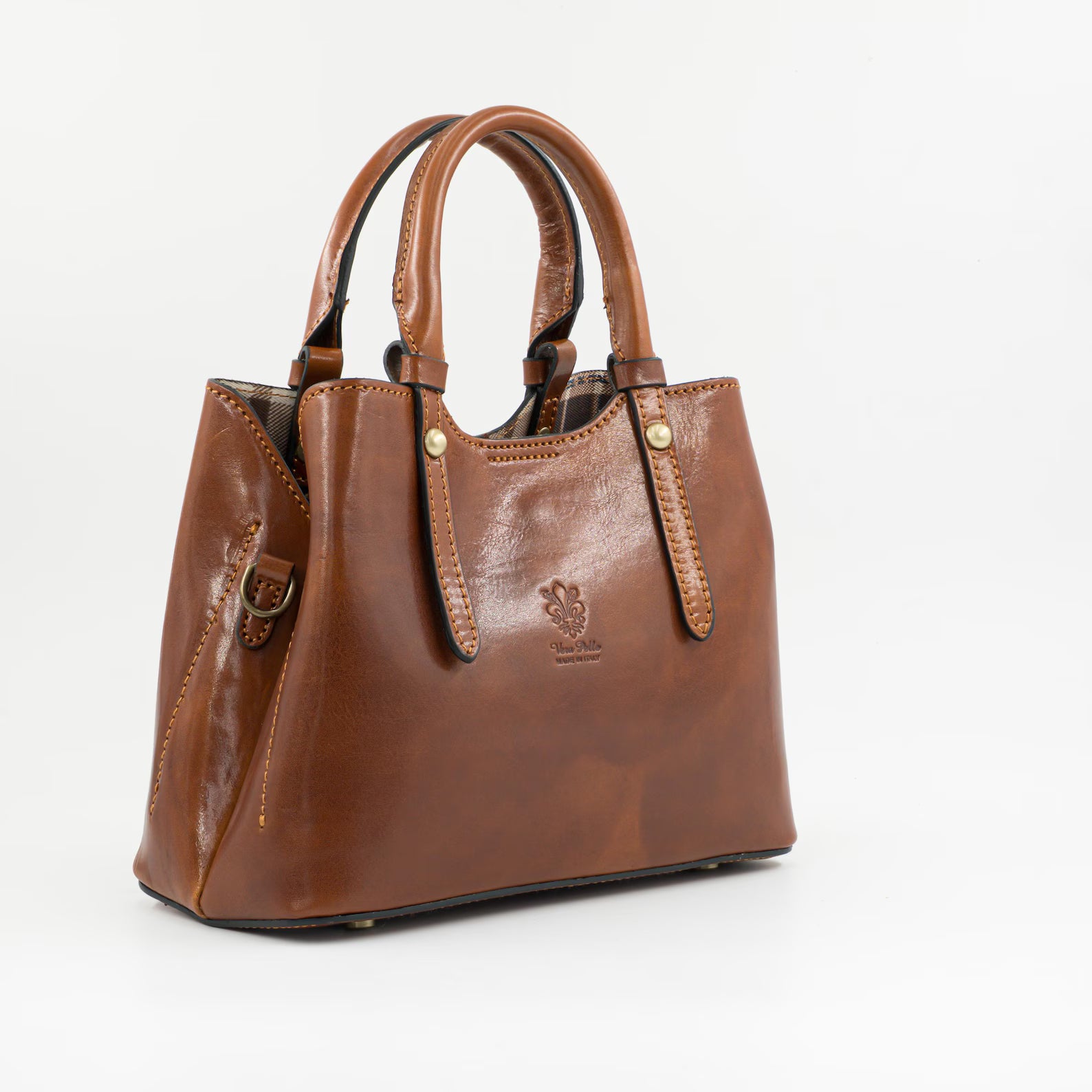 Italian Handmade Leather Bags for Women | Elegant Brown Tote From Florence, Made in Italy | Crossbody & Top Handle Ita Bag