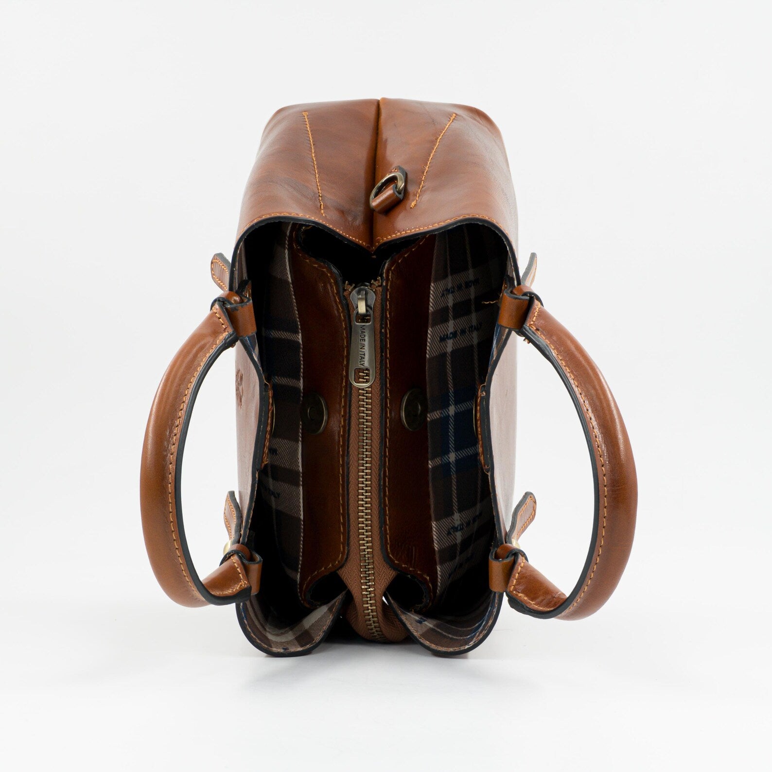 Italian Handmade Leather Bags for Women | Elegant Brown Tote From Florence, Made in Italy | Crossbody & Top Handle Ita Bag