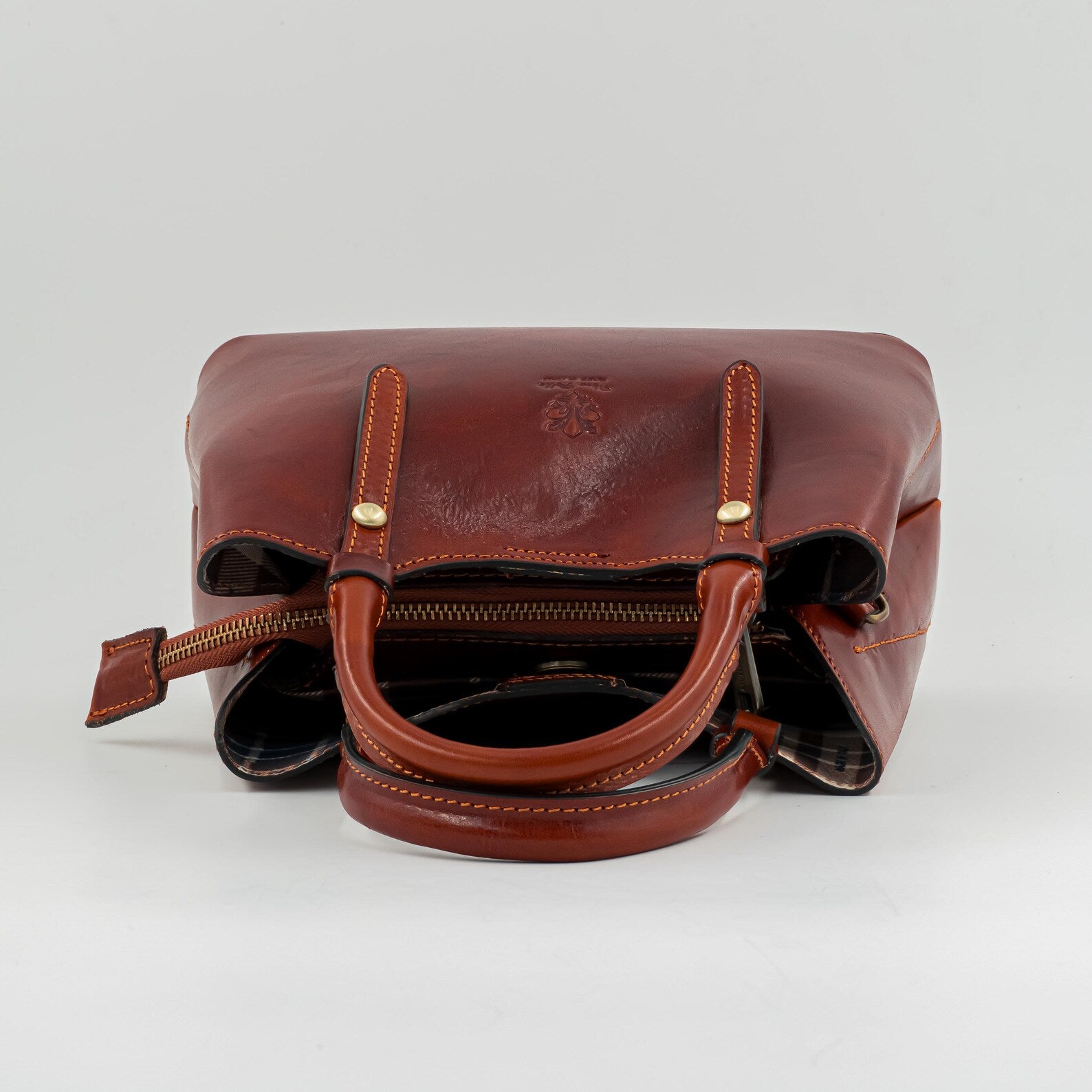 Italian Handmade Leather Bag for Women | From Florence, Made in Italy | Dark Brown Tote Bag | Leather Top Handle & Crossbody